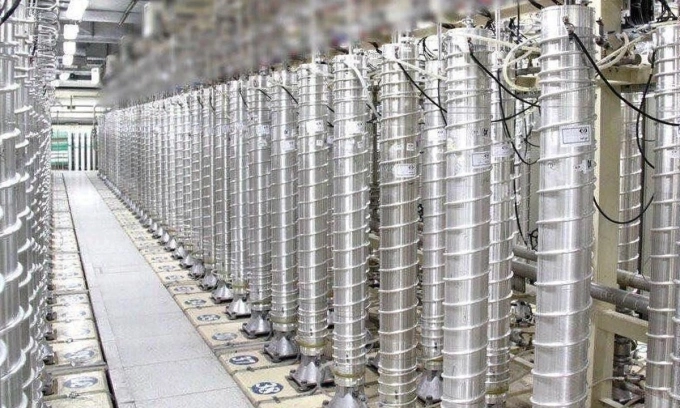 Máy ly tâm tại cơ sở hạt nhân Fordow của Iran - một trong những điểm nóng trong cuộc đối đầu Mỹ-Iran. Ảnh: IRNA