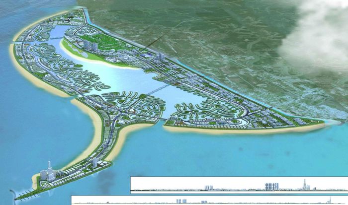 Phối cảnh tổng thể Khu đô thị du lịch biển Cần Giờ quy mô 2.870 ha.